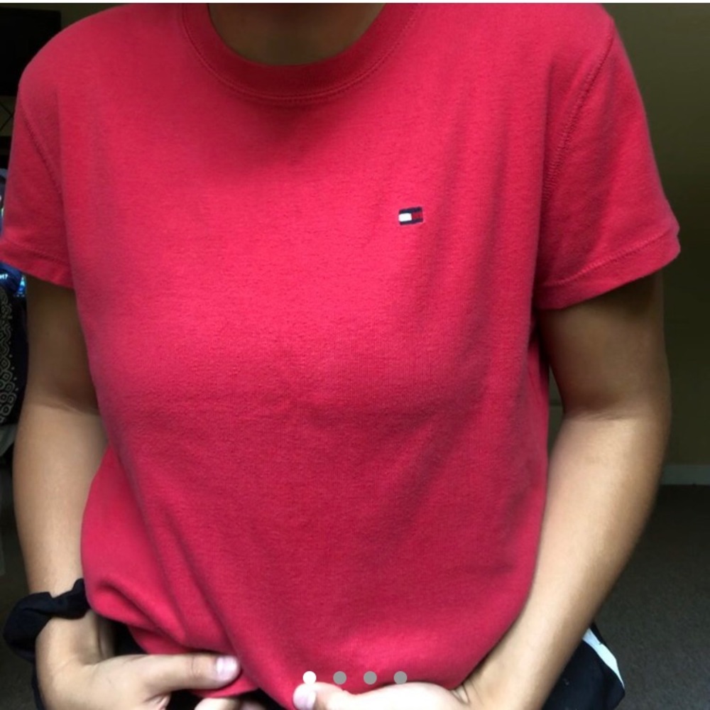 Red Tommy Hilfiger Polo Tee Shirt